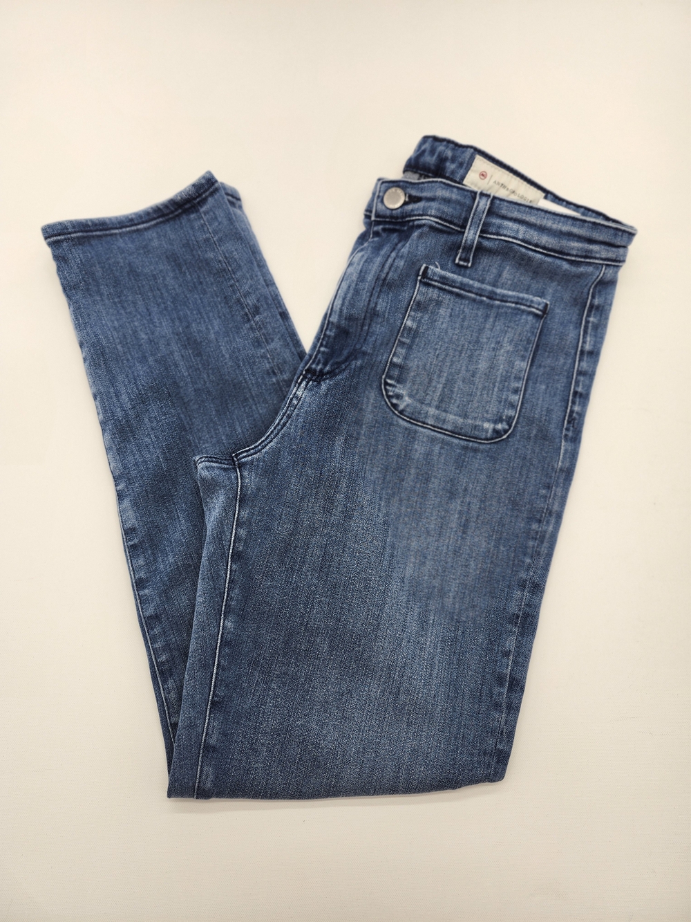 AG Adriano Goldschmied Anthropologie Retro Stevie Jeans 32R Medium Wash Straight